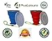 AVALEISURE Collapsible Silicone Travel Cup - The Genuine 10oz Foldable Drinking Mug with Lid, BPA Free, Water, Coffee, Tea, Snacks for Hiking, Camping, Picnic (navy.red)