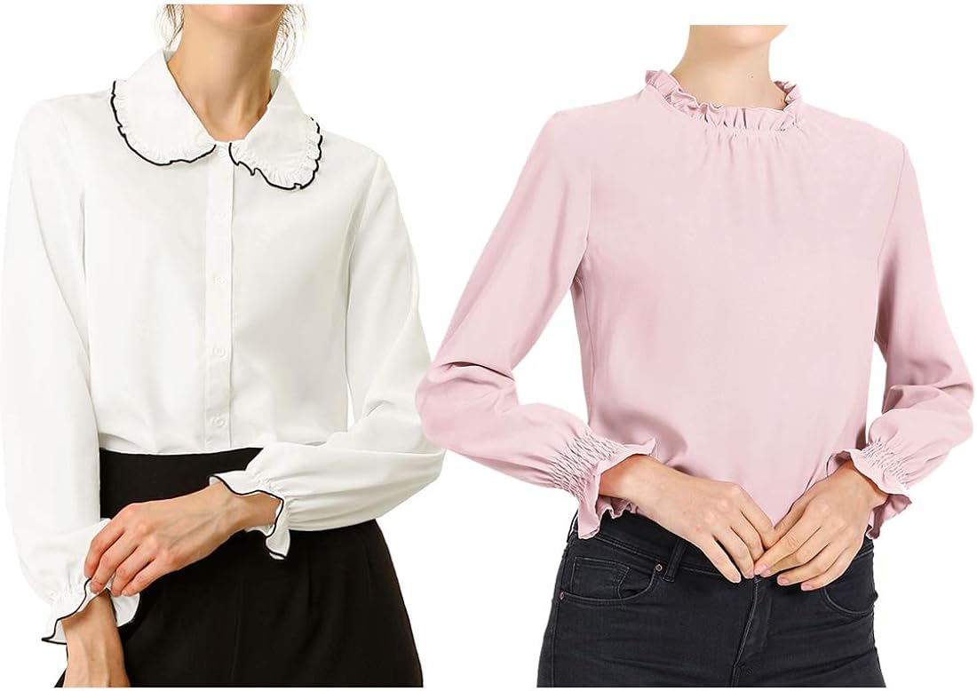 pink peter pan collar top