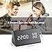 Digital Alarm Clock, LED Wooden Alarm Clock, 3 Levels Adjustable Brightness Dimmer and Triple Alarms, Big Digit Display Date, Temperature and Humidity for Home Bedrooms