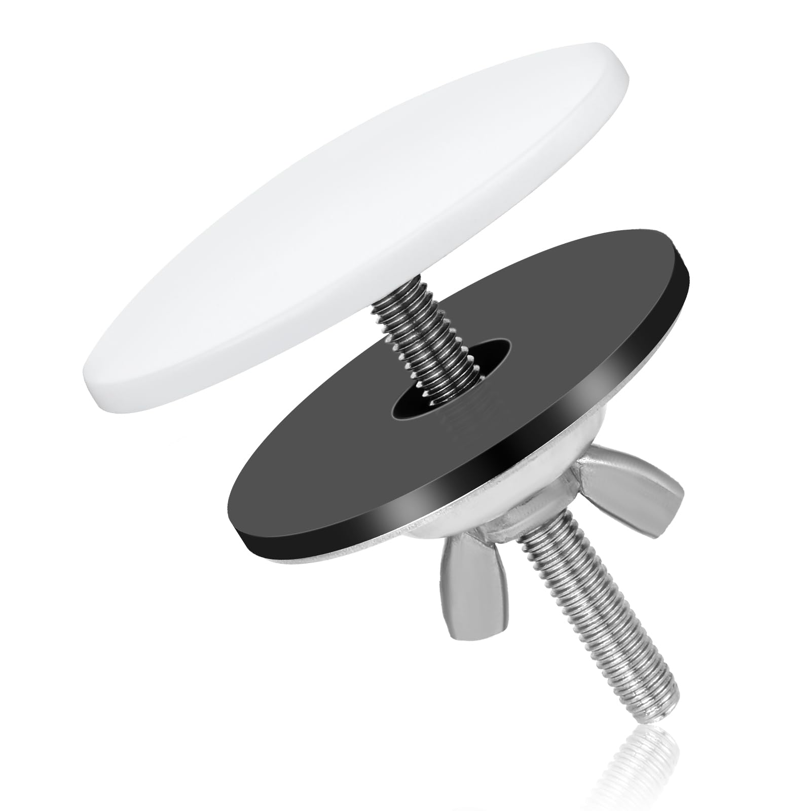 Kitchen Sink Hole Cover, Zinc Alloy Stainless Steel Kitchen Sink Plug Sealing Stopper Cover Sink Tap Plug Faucet Hole Cap for Bathroom Kitchen Sink (White)