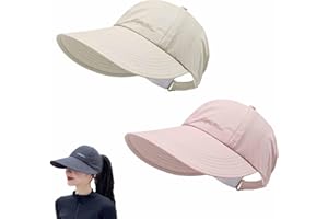 2 Pack UPF Sun Protection Baseball Hat for Men Women,Lightweight Quick Dry Adjustable Wide Brim Baseball Caps