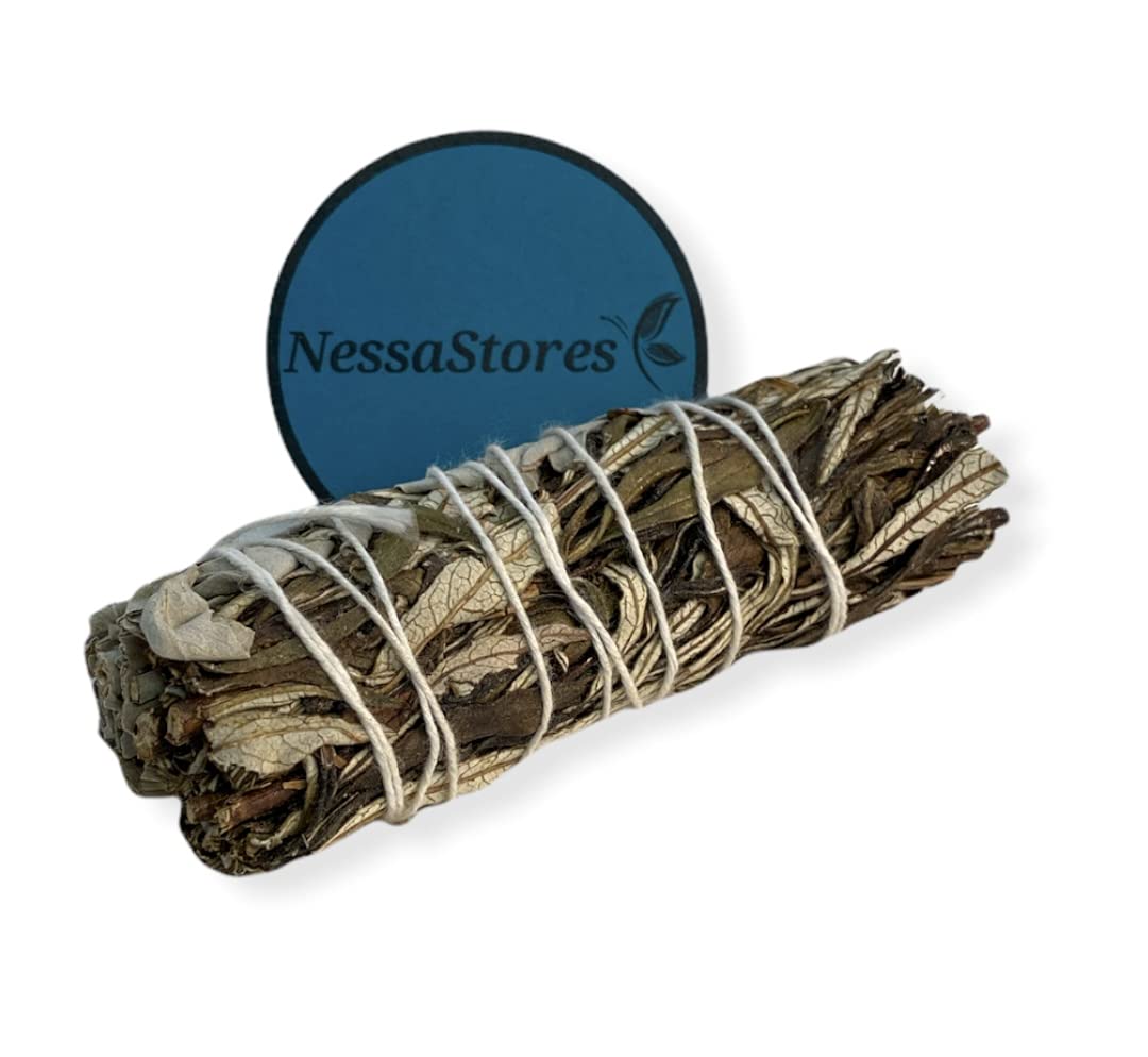 NESSASTORES - White Sage + Yerba Santa Smudge Stick Incense 4" Bundle #JC-152 (3 pcs)