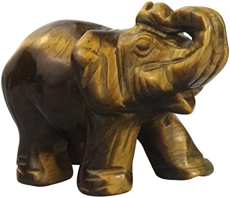 2.5" Carved Small Size Stone Figurines Craft Gemstone Animals Elephant Figurines