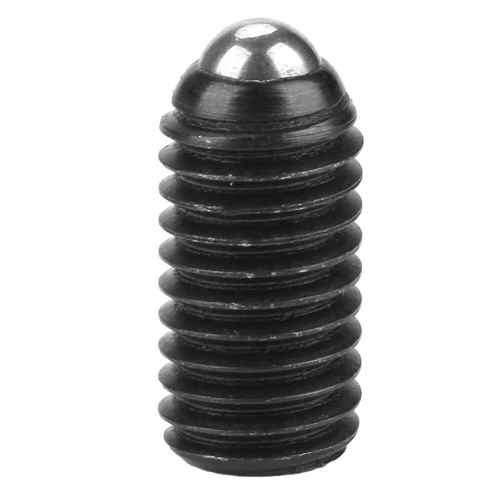 10pcs M8 Carbon Steel Screw Thread Ball Black Spring Plungers Set Hex Socket Spring Plunger (M8*12) for Home Use