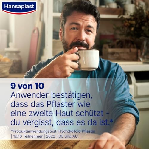 Hansaplast Pflaster Zweite Haut Schutz Regulär (6 Strips), dünnes und flexibles Hydrokolloid-Pflaster mit Heilkapsel-Technologie, wasserdichtes Wundpflaster mit extra starkem Halt für mindestens 72h 10