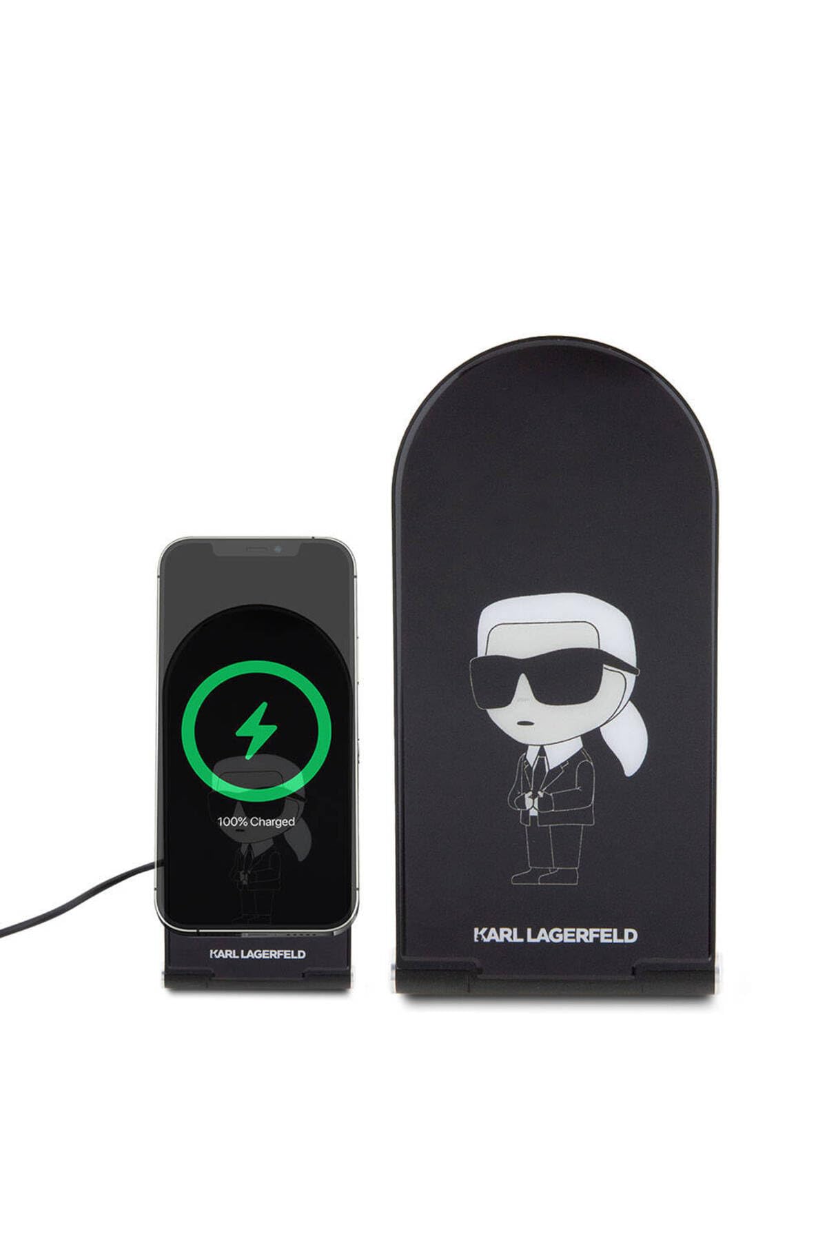 Karl Lagerfeld Foldable Inductive Charger 2 in 1 KLDCRFALKINK 15W Black Ikonik