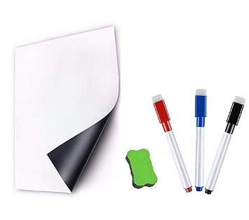 7°MR Negra Pizarra Tamaño A5 Dry Wipe Pizarra magnética Imán de ...