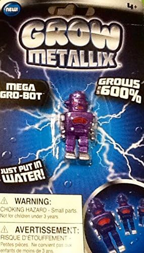 Grow Metallix Mega Gro-Bot ~ Purple ~ 600% Growing Robot ~ Gag Toy ~ Water Expandable Toy