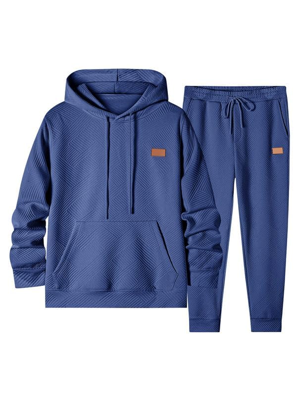 Photo 1 of ***MISSING JACKET*** JMIERR Jacquard Track Suits for Men 2 Piece Airport Outfits Set Long Sleeve Hoodies Sweatshirts & Joggers Sweatpants, Winter Tracksuit Sweatsuits Matching Lounge Sets, MediumNavy Blue