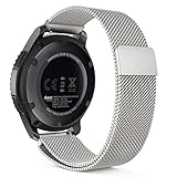 Gear S3 Watch Band, MoKo Milanese Loop Stainless Steel Bracelet Smart Watch Strap for Samsung Gear S3 Frontier / S3 Classic / Moto 360 2nd Gen 46mm Smartwatch, SILVER (NOT FIT S2 & S2 Classic & Fit2)