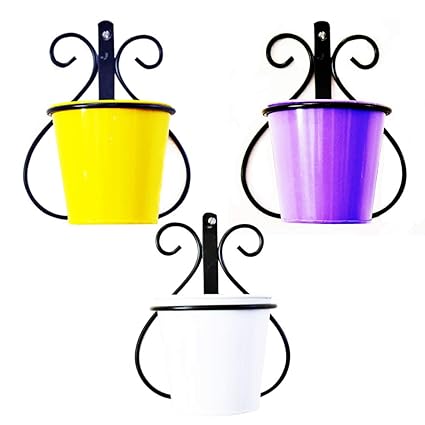 Ascent Homes Metal Planter Stand with Round Bucket, Multicolour, 5.5 