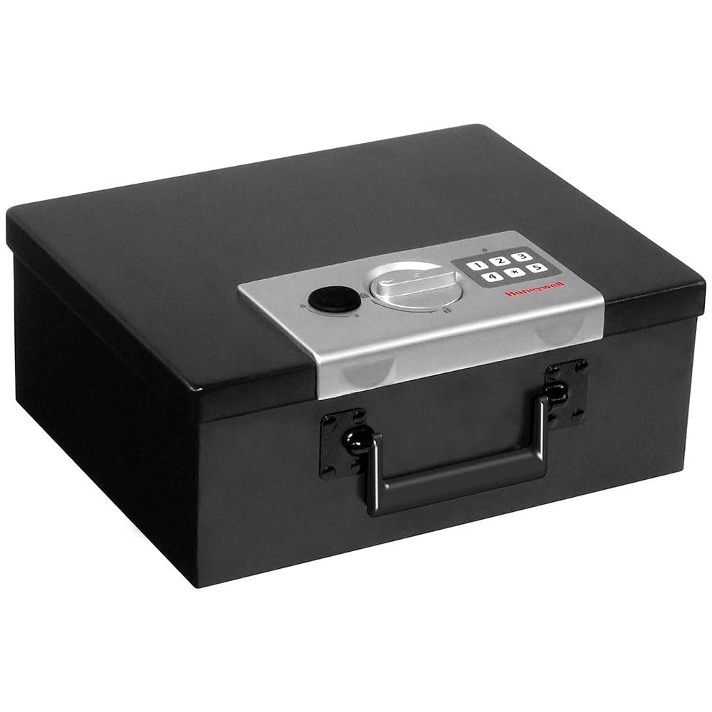 Photo 1 of Honeywell Steel Fireproof Safe with Keypad Lock, 12.7 x 10.4 x 5.5, 0.27 cu ft, Black