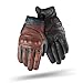 SHIMA Caliber Motrocycle Gloves for Men - Classic, Vintage, Reinforced, Summer Leather Biker Riding Gloves with Knuckle and Finger Protectors, Reinforced Palm (Brown, L)