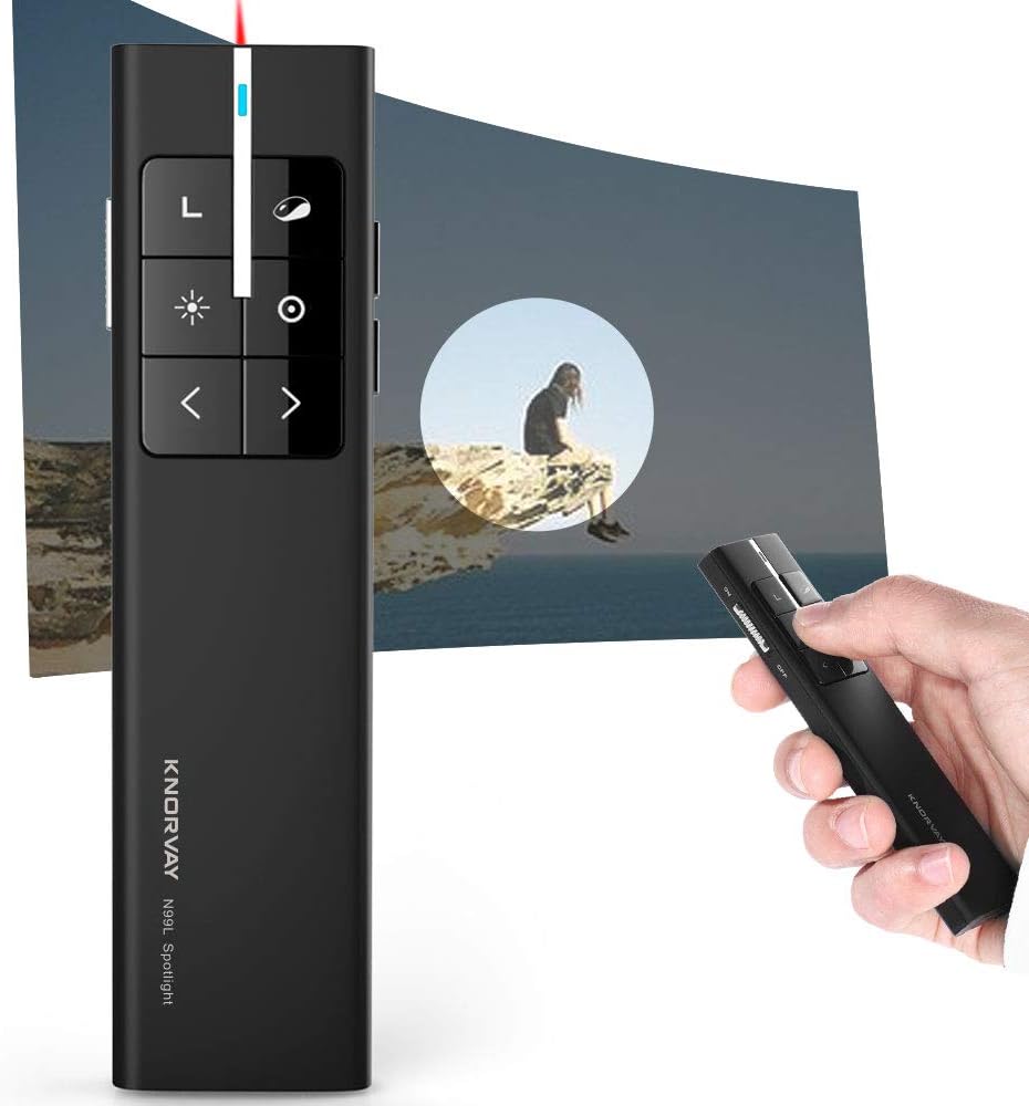 KNORVAY N99L Spotlight Presentation Remote, Digital & Physical Laser