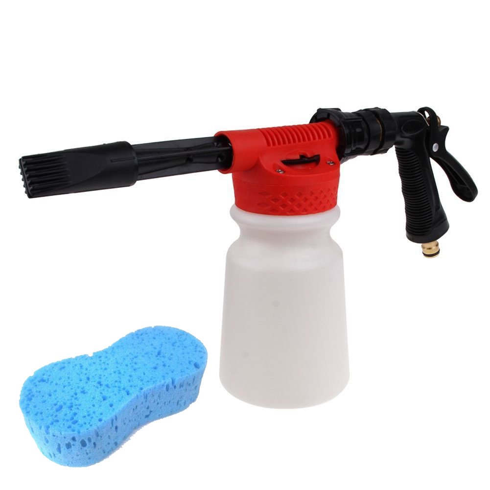 NUZAMAS Snow Foam Gun Connect to Garden Hose for Car Wash with Soap High Pressure Cleaner Spray Sprayer Free Sponge