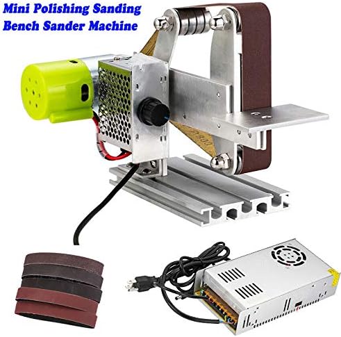 TABODD Micro Bench Sander Belt Machine Electric Mini Polishing Sanding Machine 360W