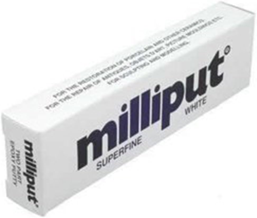 Milliput Epoxy Putty White Two Part Modelling Adhesive Filler