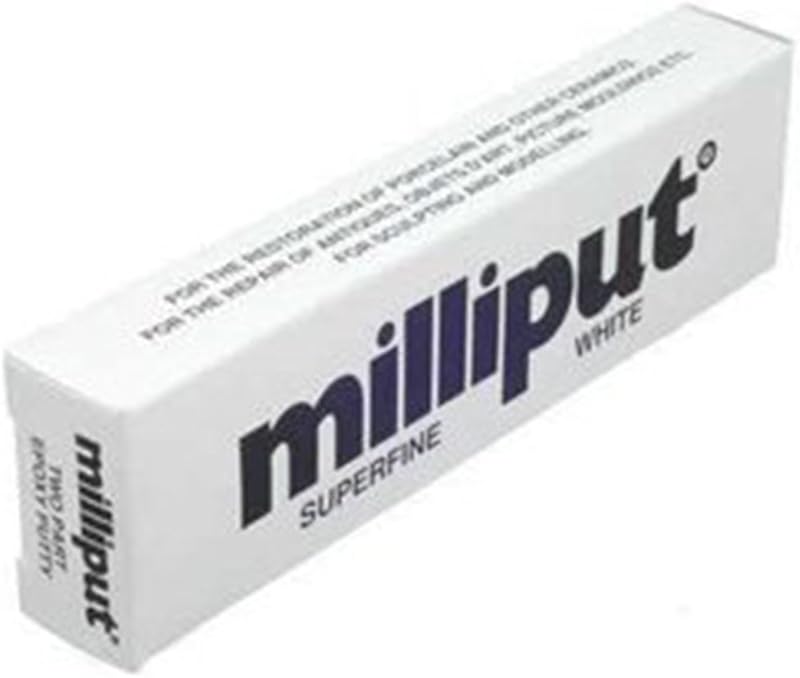 Milliput Epoxy Putty White Two Part Modelling Adhesive Filler