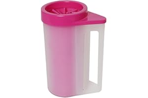 WIXUIPR Easy-to-clean Dog Paw Washer For Wide Applications Portable Dog Paw Cleaner Pet Foot Cleaner Pet Handle, Pink L