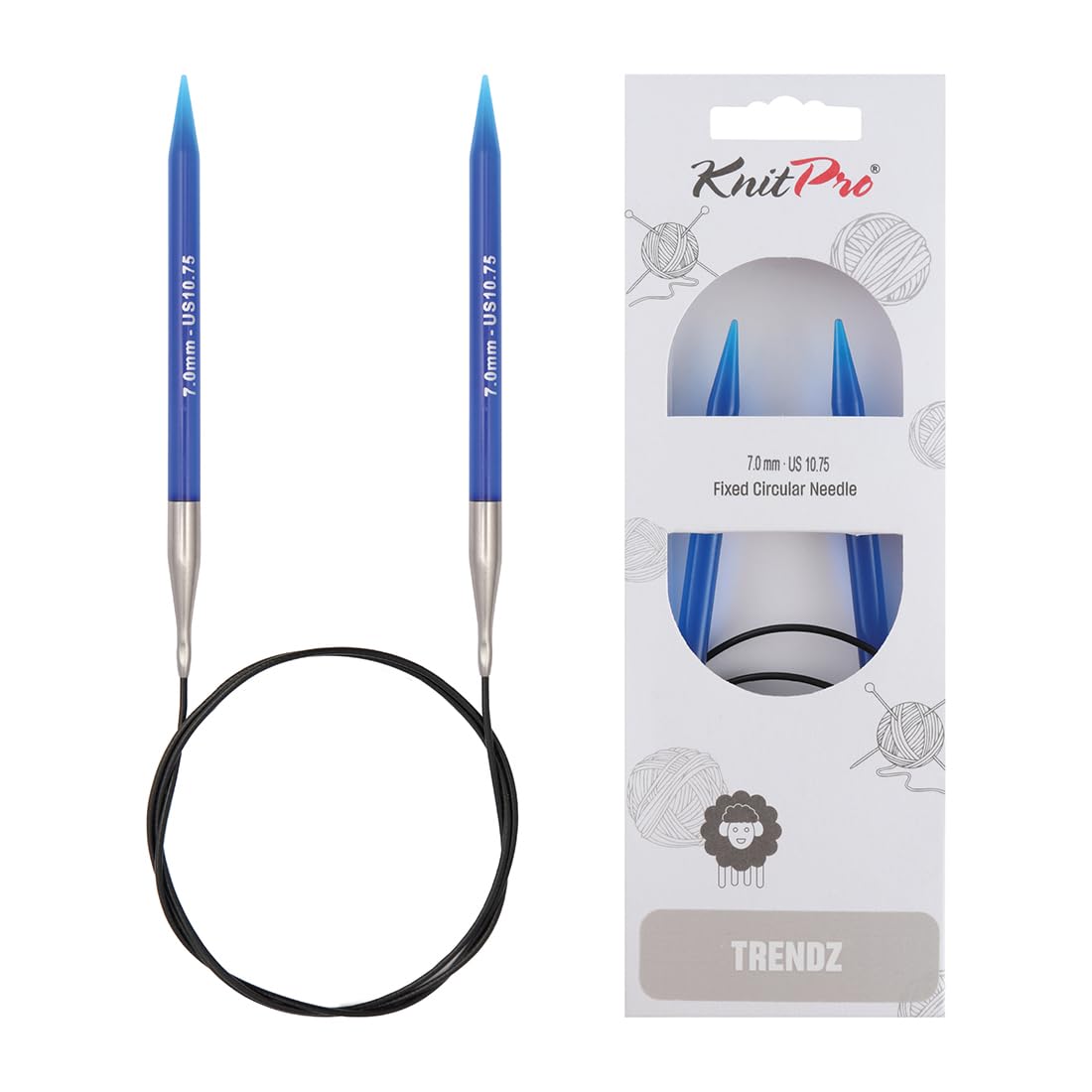 KnitPro Trendz Fixed Circular Needles 47" (120cm) | 7.00mm