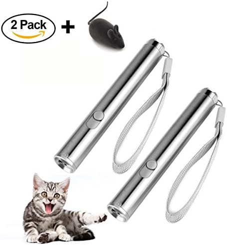 Can be used for bicycle lights, night vision lights, convenient mini practical，Cat Toys,Interactive Light Toys for Cats and Dogs,2 in 1 Function Red Light/LED Flashlight,Pet Chaser Toys for Exercise(2 pack)