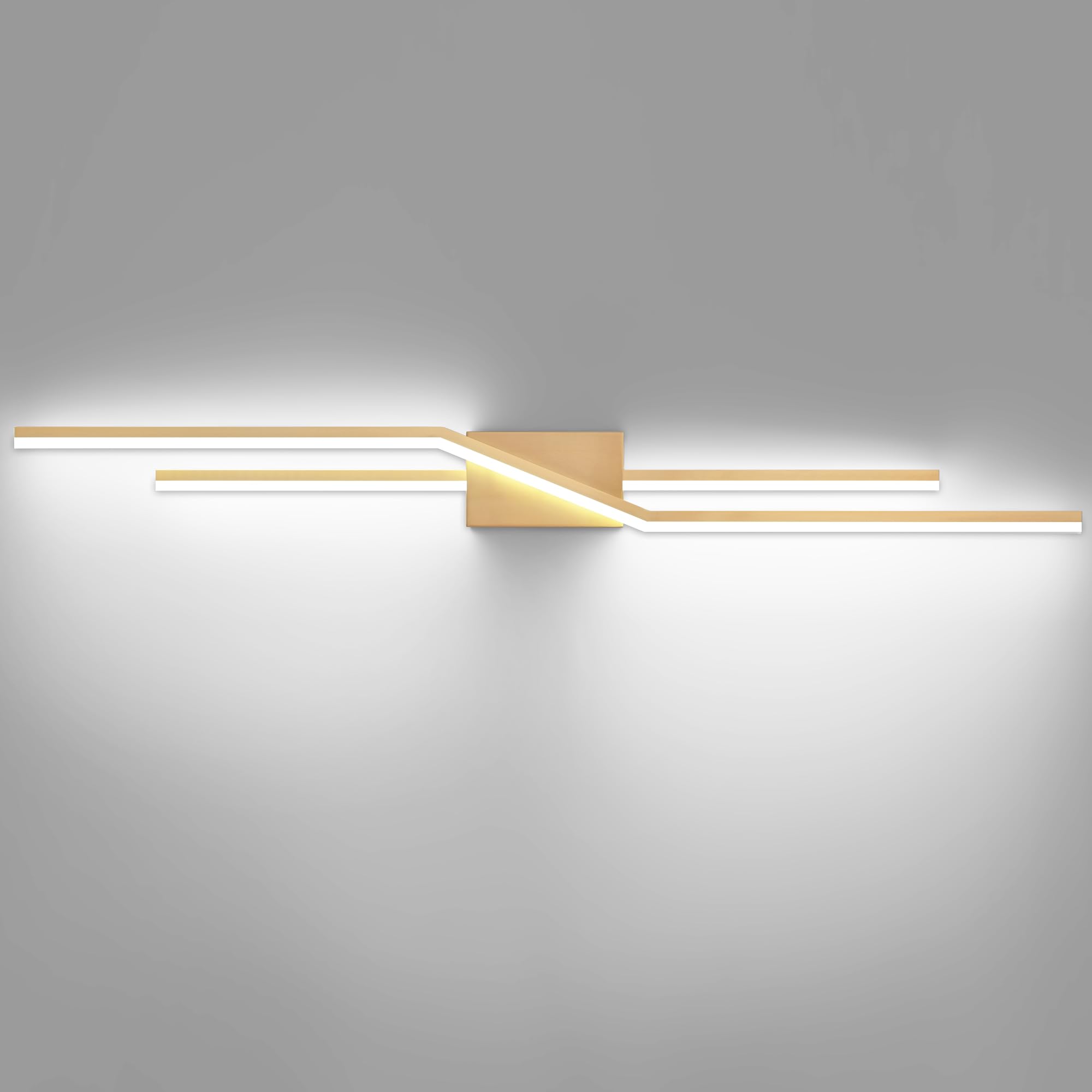 Photo 1 of SOLFART Bathroom Lights Over Mirror 48 Inch Modern Bronze LED Vanity Light Dimmable Bathroom Wall Light