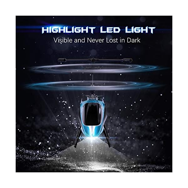 VATOS RC Helicopters, Remote Control Helicopter with Gyro and LED Light 3 Channel Alloy Mini Helicopter Remote Control…