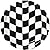 Creative Converting Round Dessert Plates, Black and White Check