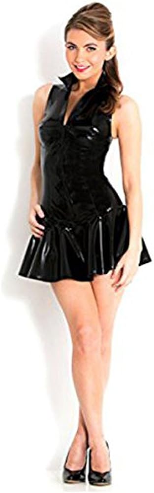 black pvc dress pretty little thing