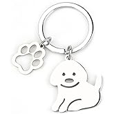 SHTALHST Dog Keychain,Puppy Keychain with Paw Charm,Cute Dog Gift for Pet Owners Women Friends Birthday Christmas
