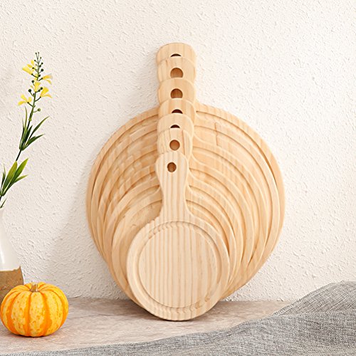10 Inch Natural Wooden Pizza Peel Charcuterie Board Pizza Spatula Paddle for Baking Homemade Pizza and Bread 25251.6cm