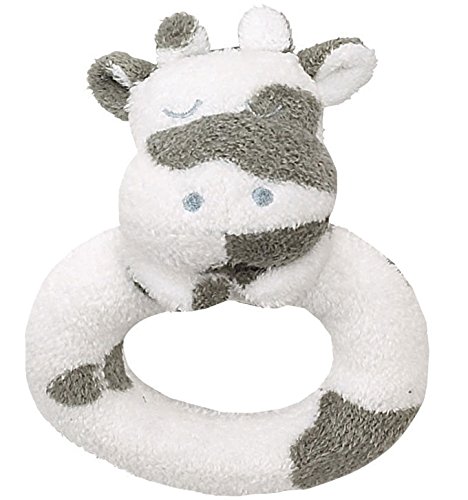 Angel Dear Cow Blankie & Ring Rattle Set.