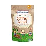 Healthy Times Organic Whole Grain Baby Cereal, Oatmeal | Baby Food for Babies 4 Months & Older | 5 Oz. Bag, 1 Count