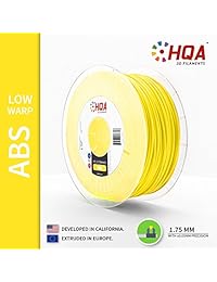 HQA 3d filamentos impresora filamento,, bobina de 2.2 pound, Amarillo, 1