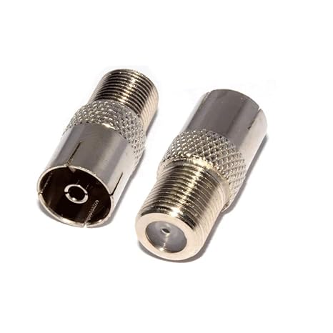 Pack de 2 adaptadores Tipo F para Conector de Rosca Tipo F a Adaptador de Antena