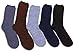 Debra Weitzner Mens Fuzzy Socks Grip Socks Microfiber Plush Sleeping Socks Soft Anti-Skid 5/6 Pairs Solid