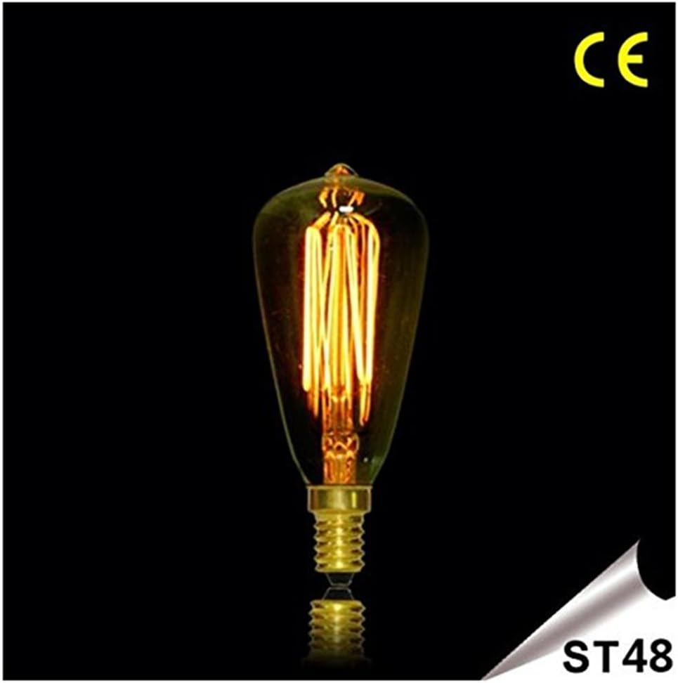 2 PCs ST48 E14 25W 120x48mm dimmable bulb cap Retro Chandelier Bulb [Energy Class A+++]