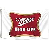 Miller High Life 3x5ft Flag Banner (Bright & Vibrant 150D Polyester,Brass Grommet)