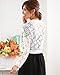 Modekini Women's Floral Lace Long Sleeves Cover Up Shrug