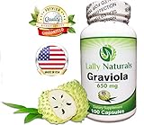 Pure Graviola Supplement 650mg (100 Count) ★ Soursop (Annona muricata) ★ Each capsule contains 650 mg of pure graviola powder sourced from graviola leaves.