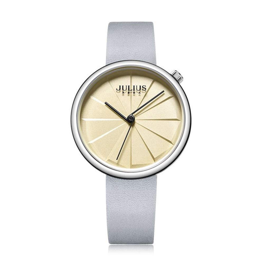 ZJYSM Julius Genuine Students Watch Waterproof Ladies Fashion Leather Belt Quartz Watches (Color : E