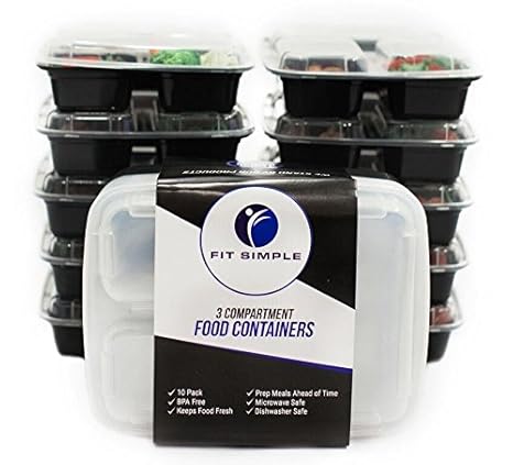 Amazon.com: Paquete de 10 recipientes apilables para comida ...