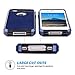 ULAK iPhone 4 Case, iPhone 4S Case,4S Case, Dual Layer Hybrid Slim Hard Case with Hard PC Cover and Soft Inner TPU for iPhone 4S 4(Navy Blue+Black)
