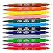 Dual End Brush And Fine Tip Marker Set of 12 Colors for Art Drawing Adult Coloring Books Sketching illustrating journaling Writing