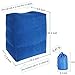 HAOBAIMEI Inflatable Travel/Airplane Pillow for Leg/Foot Rest, Air Cushion for kids to Lay Down or Sleep on Long Flights,Footrest Suitable for planes, Cars, Buses, Trains, Office, Home, Camping (Blue)