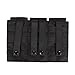 Outry M4 M16 AR-15 Type Magazine Pouch Mag Holder - Triple/Double/Single Airsoft MOLLE Mag Pouch - Velcro Closed Flap Version - Triple - Black