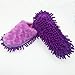 Selric Washable Detachable Chenille Mop Slippers Purple, Floor-Cleaning Dusting Slippers, House Cleaning Tool Vamp is Made of Smooth Warm Soft Rose Velvet Fabric 9 7/9 Inches Size:5.5-8.5.