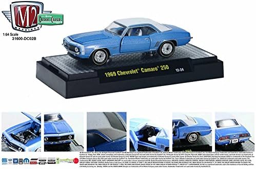 1969 Chevy Camaro Z/28 (Z-28), Blue w/ White Roof - Castline M2 31600/DC02B - 1/64 Scale Diecast Model Toy Car