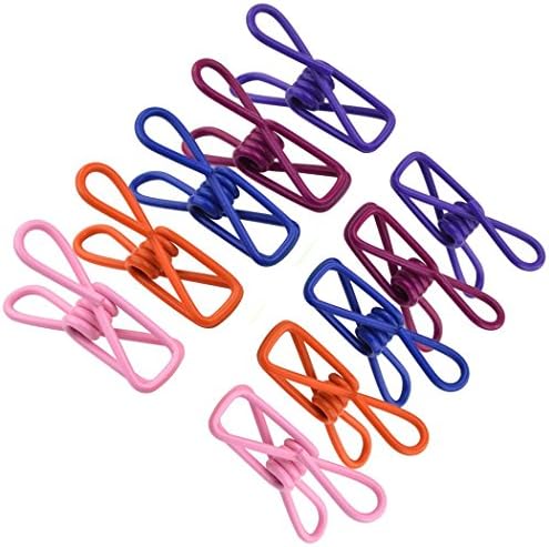 MONEIL Multi-purpose Metal Wire Clip Windproof Clothespin Clips Holders for Office,Home,Travel,Clothes Socks Scarfs,Drying Home Laundry,Baby Diaper etc.-Metal Peg Pins Hanging Clips Hooks (Pack of 50)