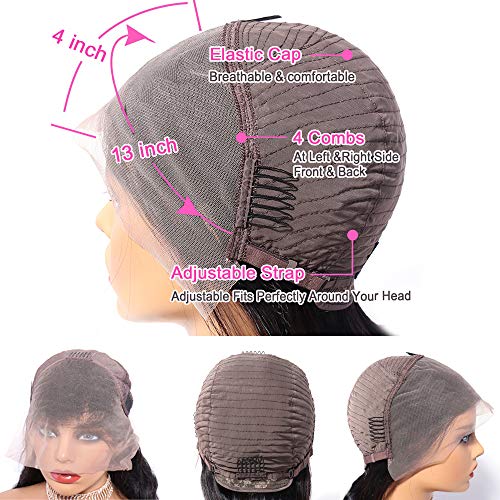 Lace-Front-Wigs-Human-Hair-Brazlian-Body-Wave-Wigs-for-Black-Women-150-Denisty-Virgin-Human-Hair-Wigs-Pre-Plucked-Hairline-with-Baby-Hair-Natural-Color-12-Inch